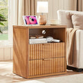 LEYAOYAO Fluted Nightstand by LEYAOYAO-Findtheshiningpointofyourideallife%EF%BC%81