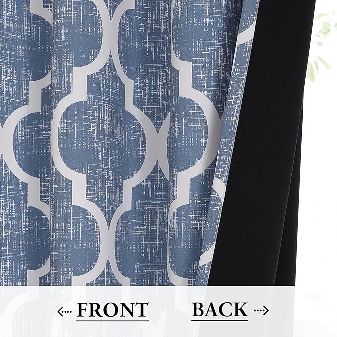 Beauoop 100% Blackout Curtains 108 Inches Long 2 Panels - Image 3