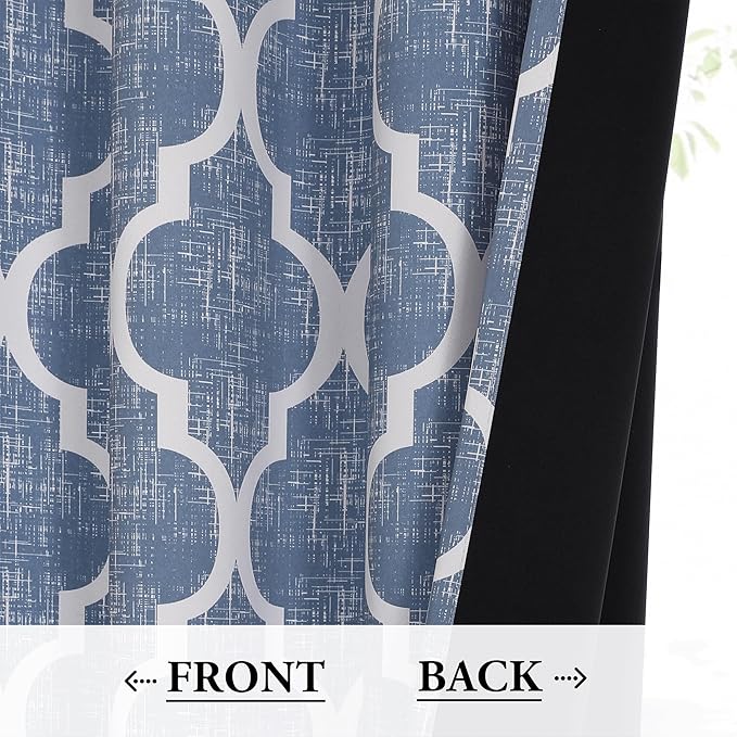 Beauoop 100% Blackout Curtains 90 Inches Long 2 Panels - Image 3