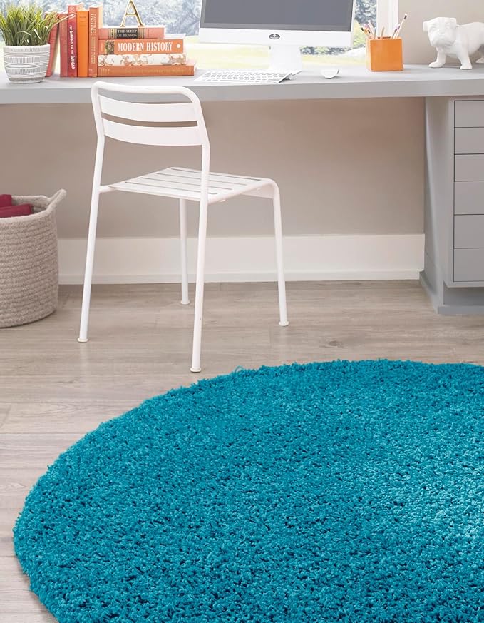 Unique Loom Solid Shag Collection Area Rug - Image 2