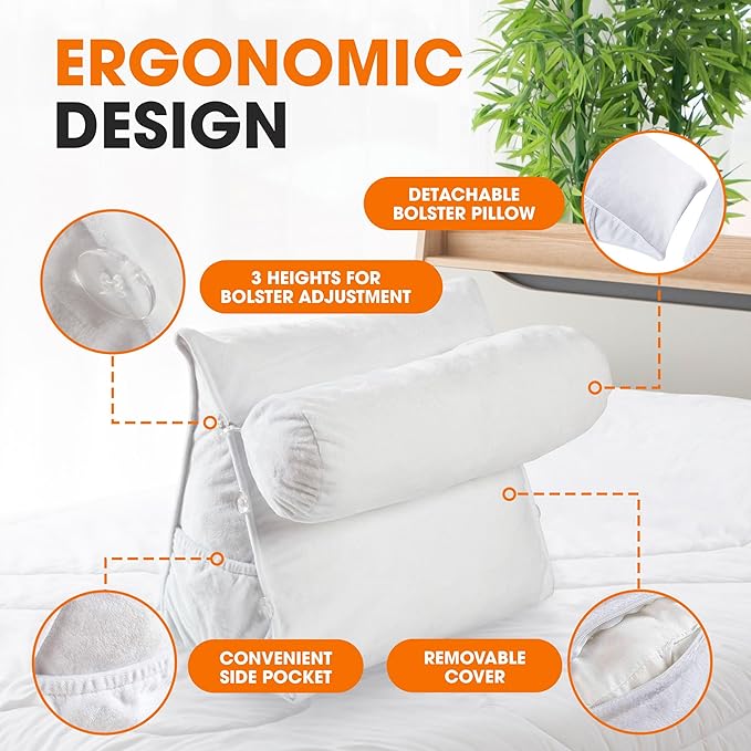 Cheer Collection Reading Wedge Pillow - Image 5