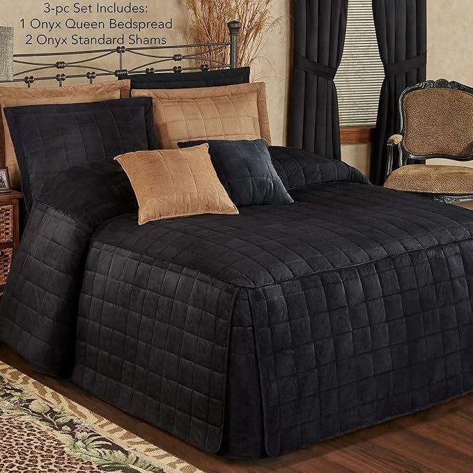 Touch of Class Camden Luxury Bedding | Neutral Onyx Black Color | Grande Fitted - Image 2