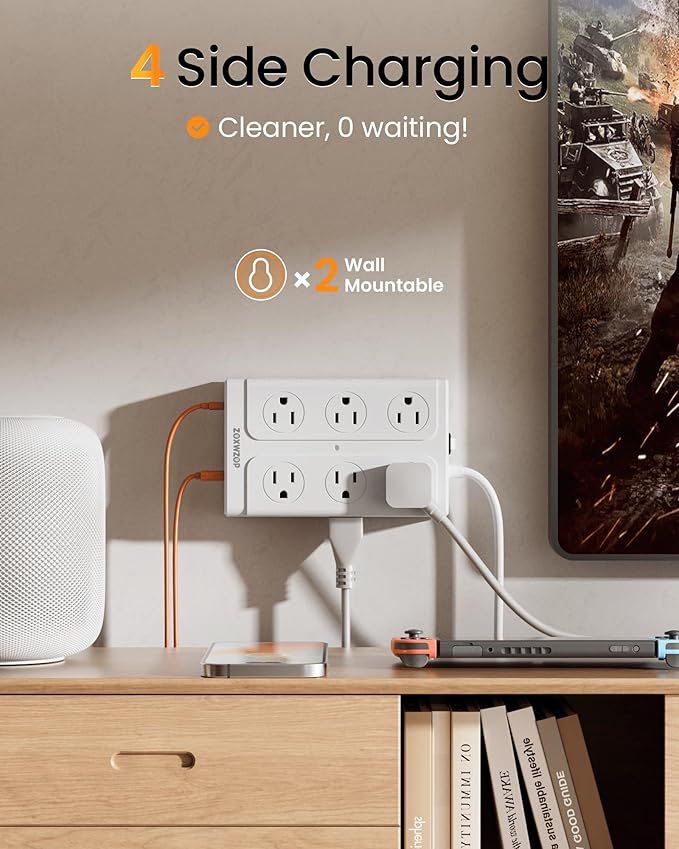 Zoxwzop Surge Protector Power Strip - Image 4