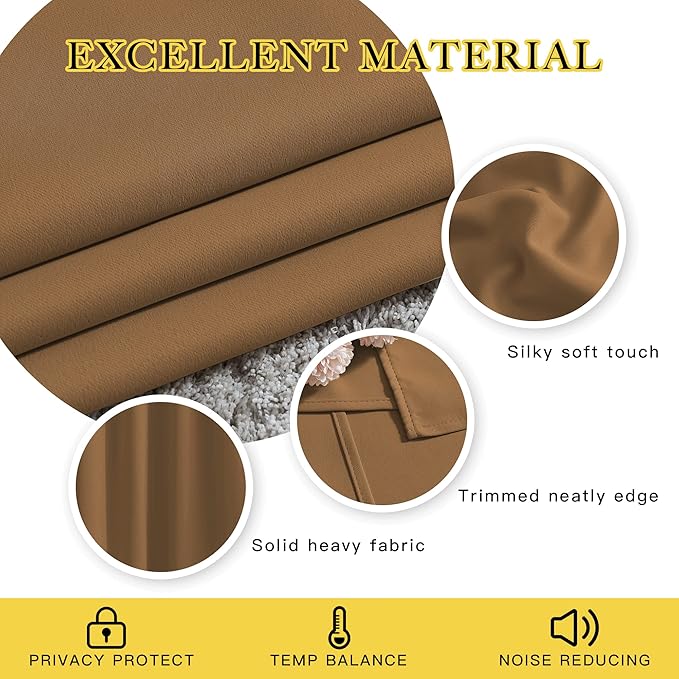 NICETOWN Light Blocking Curtains & Drapes Extra Long 120" - Image 4