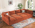 ABCASA 136.4" Oversized Modular Sectional Sleeper Sofa Bed, U Shaped by ABCASA