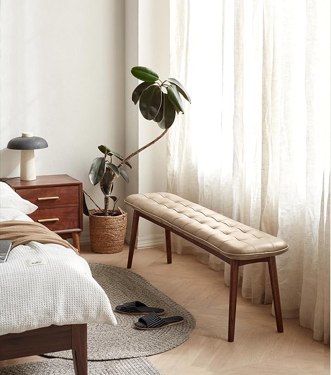 51.2'' Leather Upholstered Dining Bench - Image 4