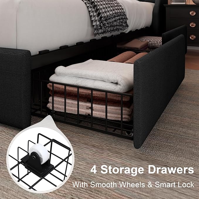Feonase Upholstered King Size Bed Frame - Image 5