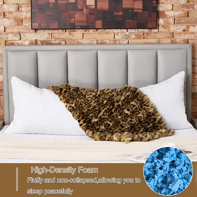 Luxury Shaggy Faux Fur Body Pillow, Fluffy Bed Pillows - Image 4