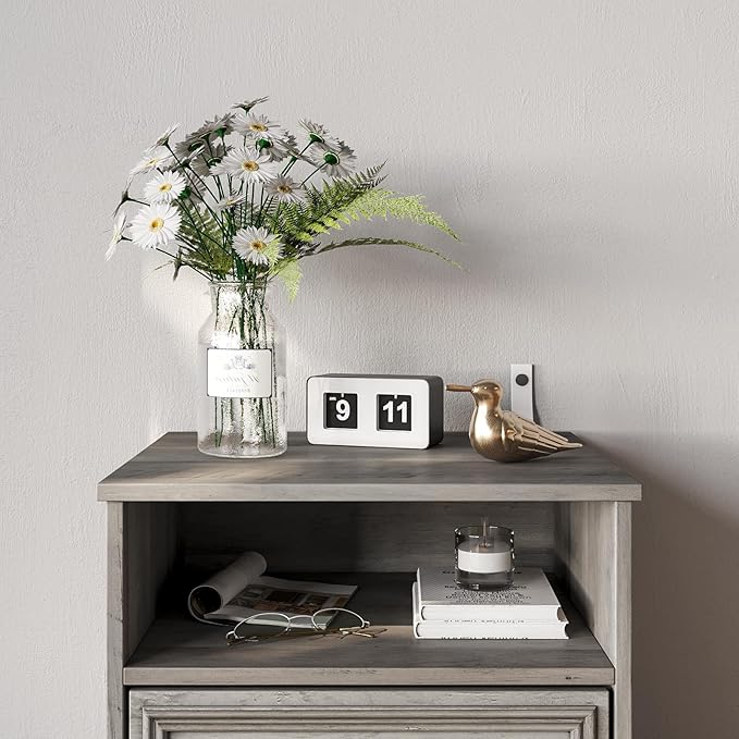 Set of 2 Nightstand with 2 Drawers, Large Accent Bed Side Table and End Table - Image 9