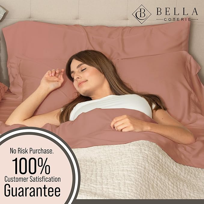 Bella Coterie Luxury Bamboo Viscose Cal King Size Sheet Set | 100% Organically - Image 5