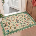 Mushroom Small Rug 2x3 Washable Door Mat Indoor Rugs by ROYHOME