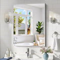 Silver Bathroom Mirror for Wall, 24x32 Inch Rectangle by Welcometocofeny