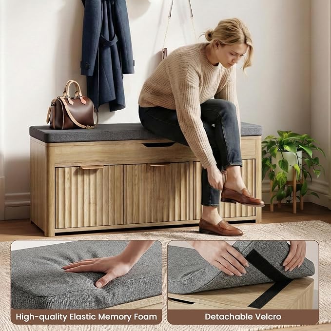 Shoe Bench with Storage - Image 6