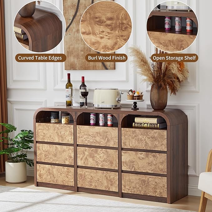 9 Drawer Dresser for Bedroom, Modern Chest of Drawers - Image 6