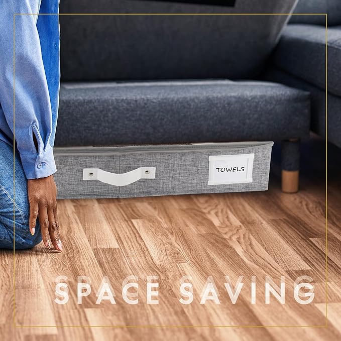 HOMELUX THEORY 2pc Under Bed Storage Containers, Bedroom Under the Bed Drawer - Image 8