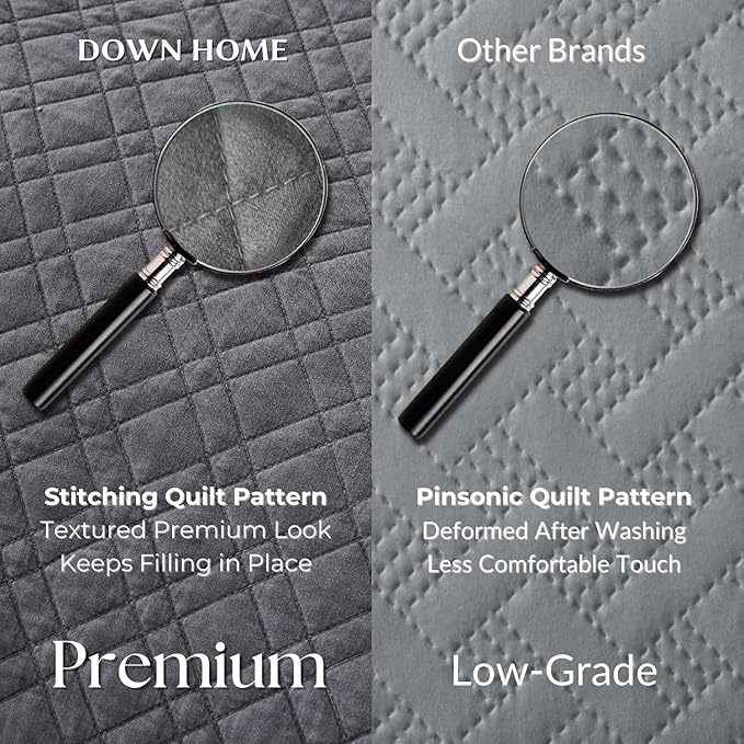 Cali King Quilt Set with Shams Lightweight Quilted Bedspread Coverlet Thin - Image 3
