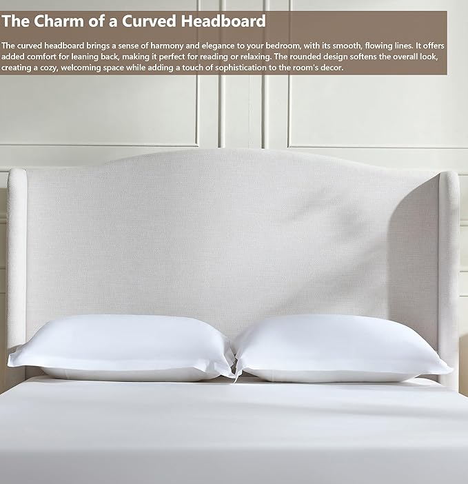 King Size Bed Frame with 54" Extra Tall Headboard - Image 8