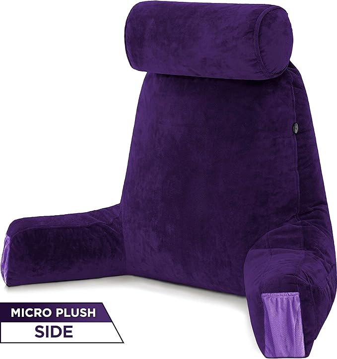 Husband Pillow Medium Aspen Edition Mauve Purple, Sit Up Reading & Bed Rest - Image 8