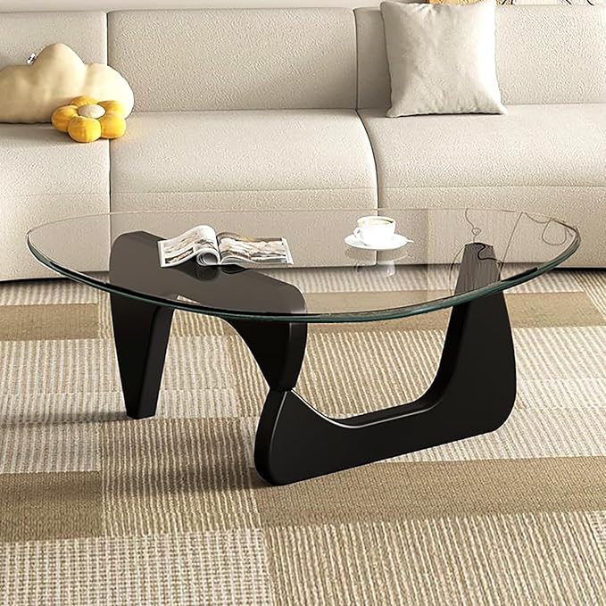 Modern Glass Coffee Table, Mid Century Small Coffee Table, Coffee Table by LZYFY