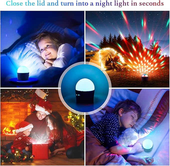 4-Pack Wiwreenm Mini Disco Ball Sound Activated Night Lights Projector - Image 5