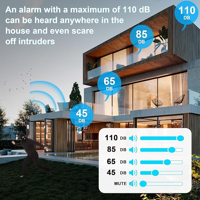 Door Chime, SanJie Wireless Door Sensor Chime When Door Opens, Door Entry Alarm - Image 6