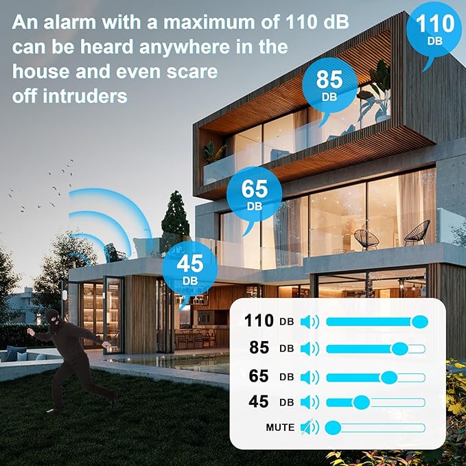 Door Chime, Wireless Door Open Alarm-SANJIE Door Entry Chime - Image 6