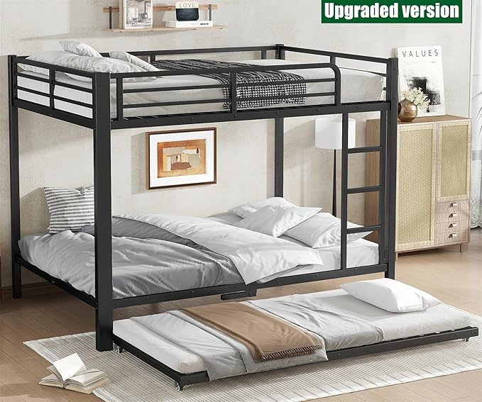 Upgraded & Stronger Heavy Duty Metal Full Over Full Bunk Bed - Image 9