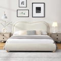 Queen Size Upholstered Platform Bed Frame, Modern Cloud Bedframe by Unknown