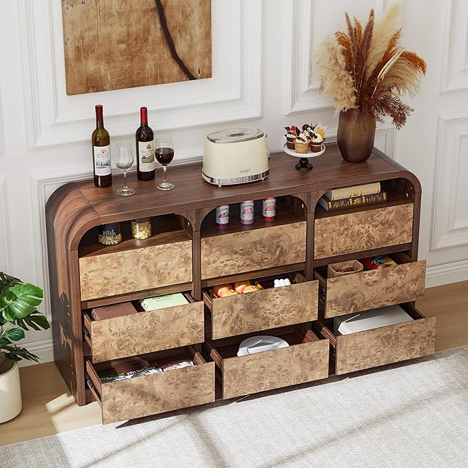9 Drawer Dresser for Bedroom, Modern Chest of Drawers - Image 5