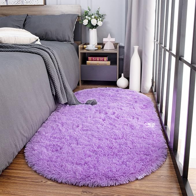 Noahas Ultra Soft Fluffy Bedroom Rugs Kids Room Carpet Modern Shaggy Area Rugs - Image 3