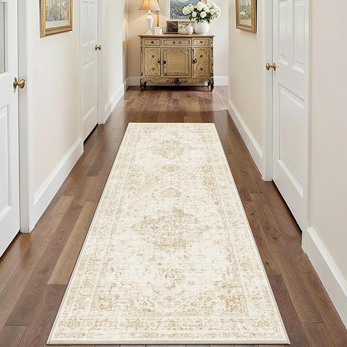 2x6 Hallway Washable Runner Rug Vintage Non-Slip Soft Kitchen Mat Boho - Image 4
