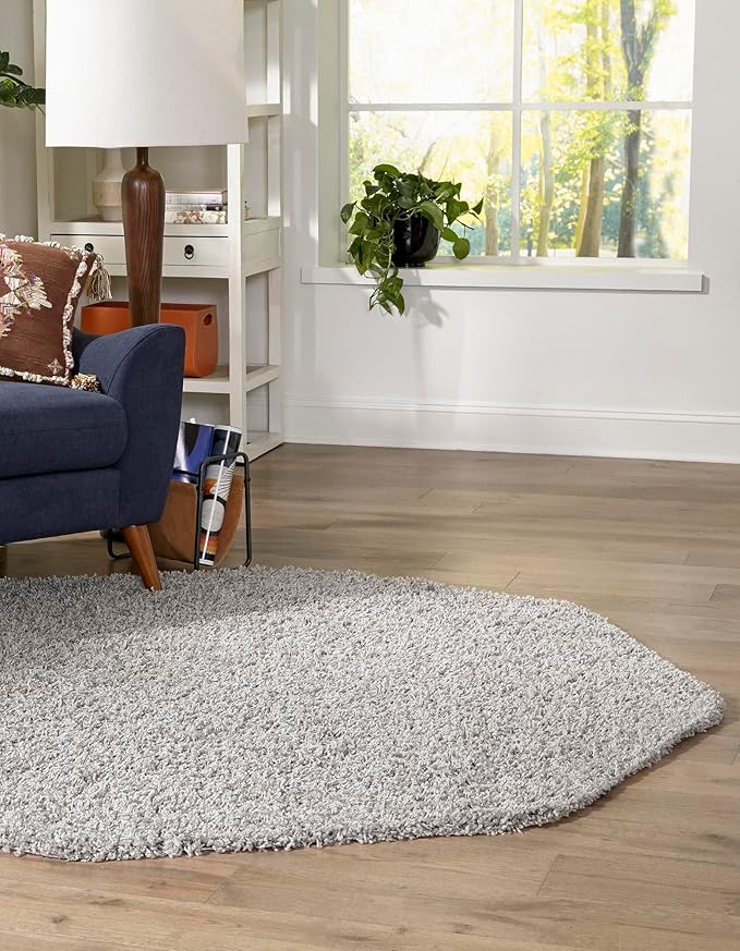 Unique Loom Solid Shag Collection Area Rug - Image 3
