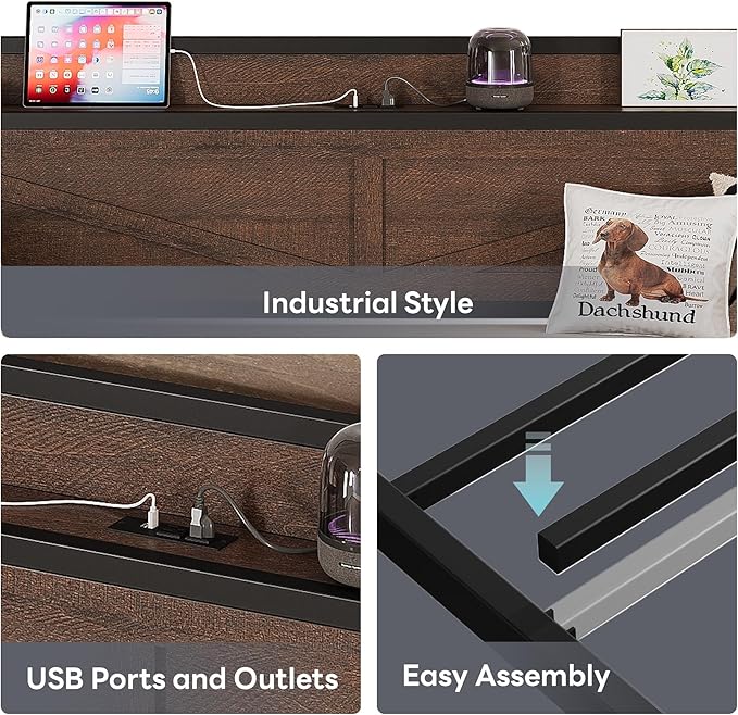 LIKIMIO Twin Daybed with Trundle Bed, Storage Headboard with Charging Station - Image 7