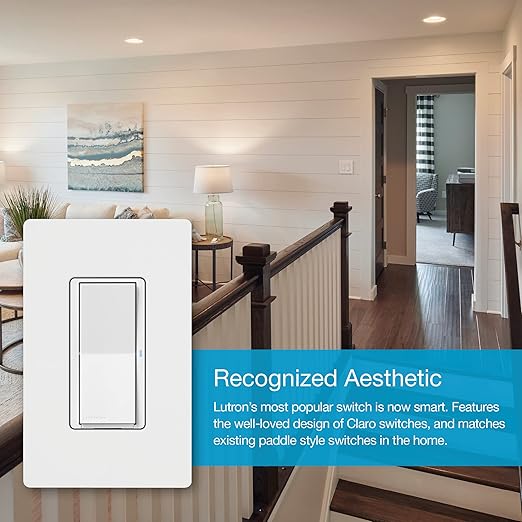Lutron Claro Smart Switch for Caseta Lighting, for LED Lights, 5 Amp, - Image 3
