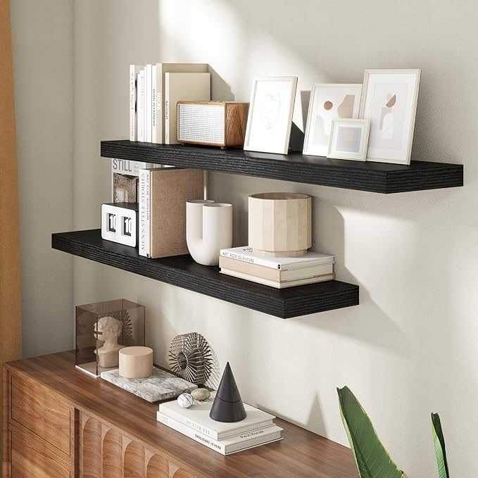 48 Inch Floating Shelves for Wall, 8 Inch Deep Floating Shelf for Storage & - Image 2