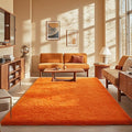 Ophanie Orange Rugs for Living Room Bedroom, 5x8 Fluffy Fuzzy Furry Carpet by Ophanie