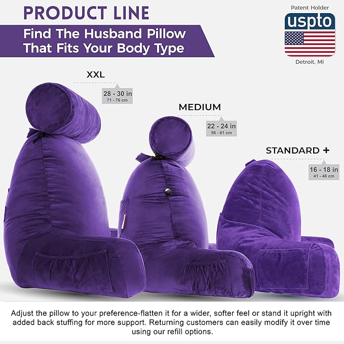 Husband Pillow XXL – Reading Pillow Bed Chair - Image 4