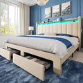 Allewie Vertical Tufted King Size Upholstered Platform Bed Frame by Allewie