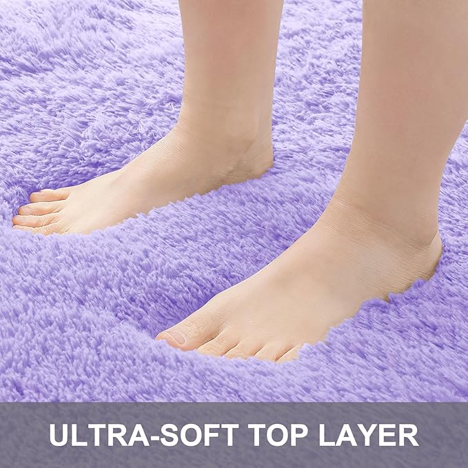 OLANLY 3x5 Machine Washable Small Bedside Rug, Soft Fluffy Shaggy Rugs - Image 4