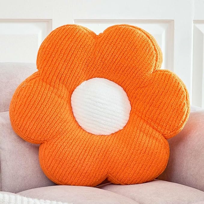 Kcvvcr Flower Pillow, Cute Daisy Decorative Pillow by Kcvvcr