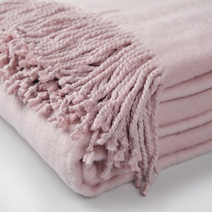EP Mode Fringed Mulberry Silk Throw Blanket - Image 7