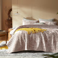 LEAONME Velvet Quilt King Size-98''x106'', Lightweight Dusty Pink Comforter Set by LEAONME