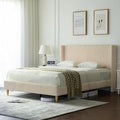 PINJU Queen Size Bed Frame, Upholstered Platform Bed by PINJUBED