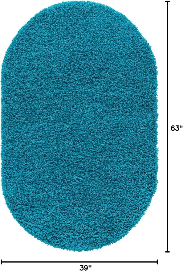 Unique Loom Solid Shag Collection Area Rug - Image 2