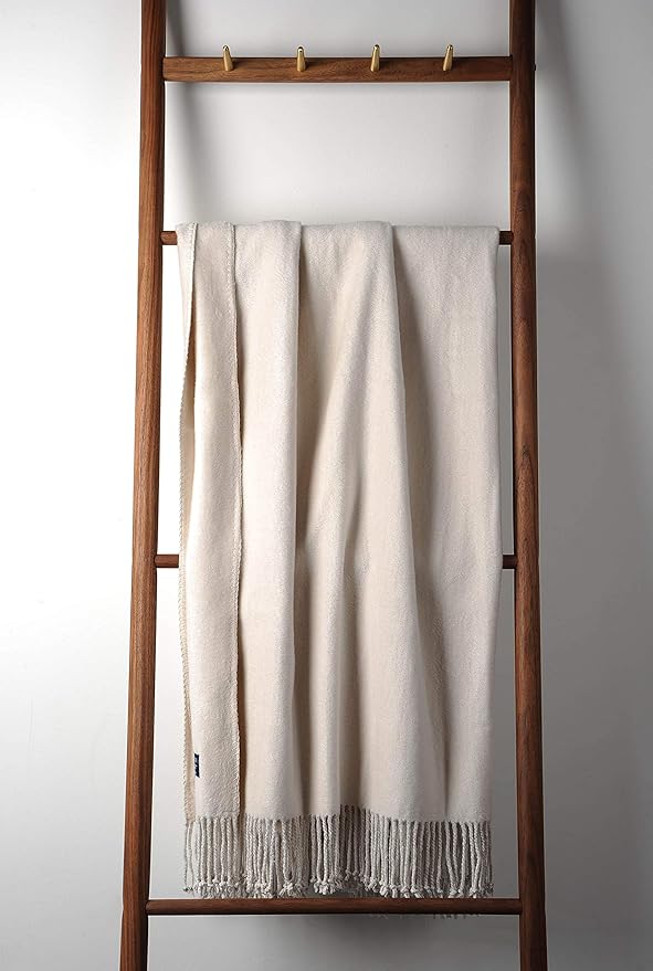 EP Mode Fringed Mulberry Silk Throw Blanket - Image 2