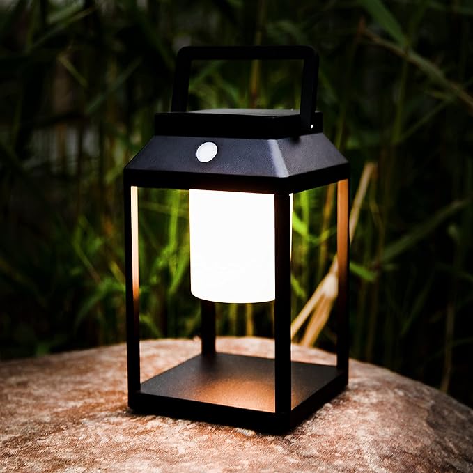 Solar Outdoor Lantern Aluminum LED Portable Rechargeable Table Lamp 35W 3000K - Image 9