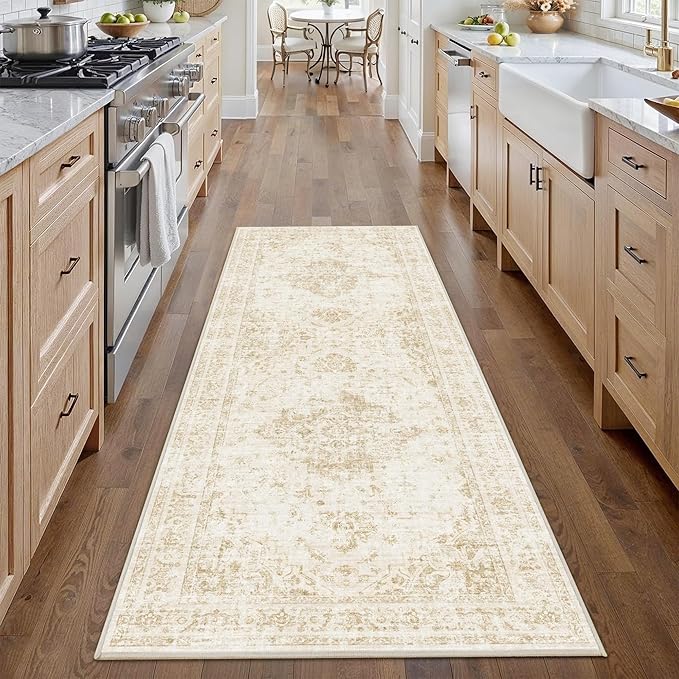 2x6 Hallway Washable Runner Rug Vintage Non-Slip Soft Kitchen Mat Boho - Image 2
