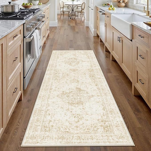 2x6 Hallway Washable Runner Rug Vintage Non-Slip Soft Kitchen Mat Boho - Image 2