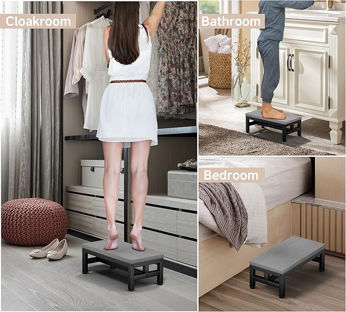 Y&M One Step Stool for Adults Kids, Adjustable Non-Slip Foot Stool - Image 7