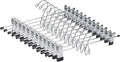 Amber Home 12 Pack Heavy Duty Add on Metal Pants Skirt Hangers, Stackable by AmberHome
